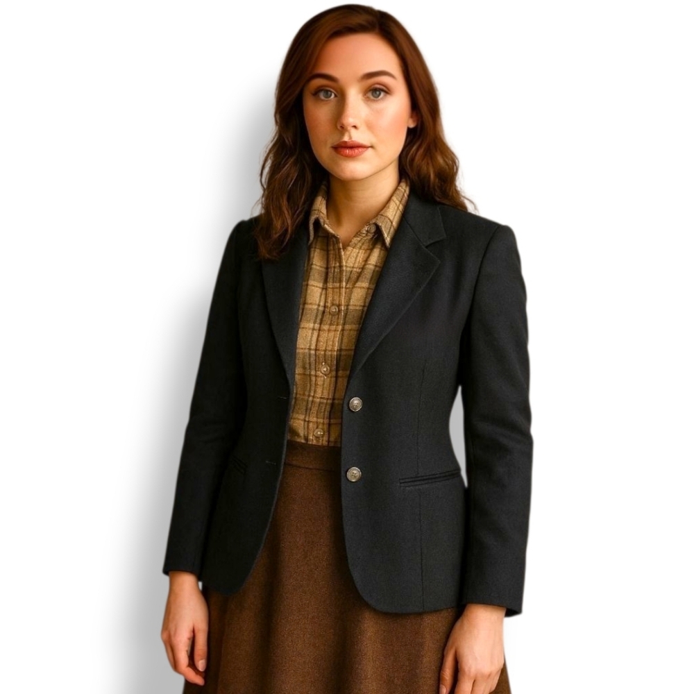 1980s Pendleton Heritage Virgin Wool Blazer - Black